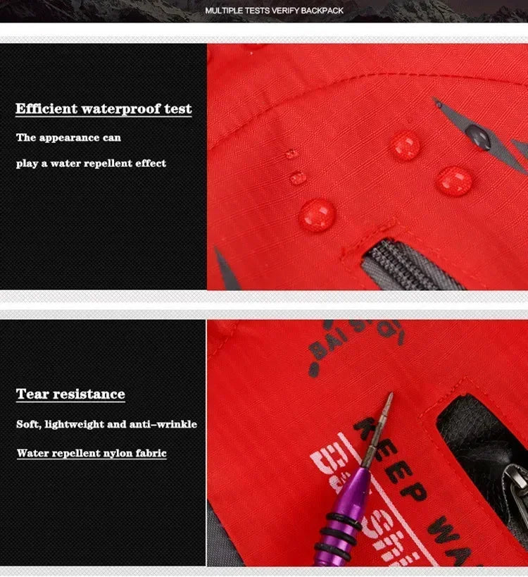 36-55L  Men Women Outdoor Fishing Bags Waterproof Travel Trekking Backpack Climbing Hiking Camping Rucksack Tactical Sports Bags